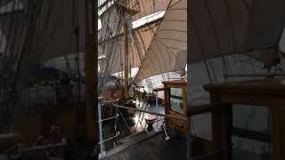 Square rigger going upwind in heavy winds [upl. by Wearing155]