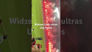 Widzew Lódz ultras use flares 🔥 [upl. by Garate]