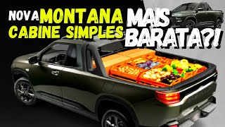 NOVA PICAPE CHEVROLET MONTANA CABINE SIMPLES  ACABOU PARA A STRADA E CIA  NOVA MONTANA CS 2024 [upl. by Nort]