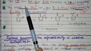 Ambident nucleophiles and regioselectivityorganic chemistry MSc 1st sem [upl. by Dee Dee]