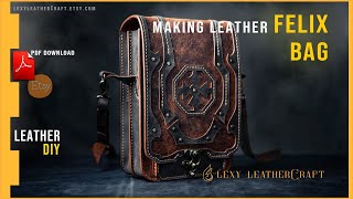 Leather Bag DIY  Making Crossbody bag [upl. by Bekelja966]