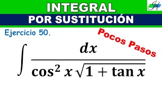 INTEGRAL de ∫dxcos2x 1tanx12 Por Sustitución [upl. by Menell]