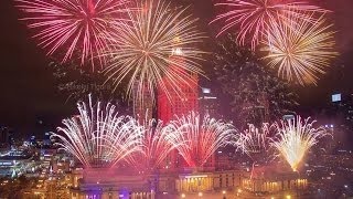 WORLDS BIGGEST FIREWORK DISPLAY EVER  2016 Poland Warsaw [upl. by Atinrehs168]