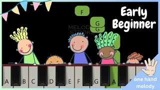 Hail Hail the Gangs All Here  VERY EASY BEGINNER PIANO TUTORIAL [upl. by Evangeline]