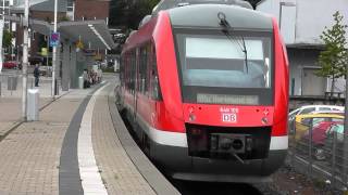 Lüdenscheid Haltepunkt Volmetalbahn RB 52 LINT Triebwagen [upl. by Alesig]