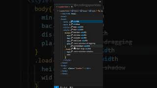 Loader  HTML CSS coding css html [upl. by Tamqrah]