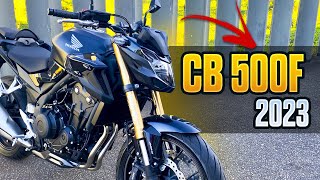 CB 500F 2023 Cinza  Avaliação Completa Painel Design Ficha Técnica e Mais [upl. by Sihunn739]