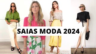 SAIAS TENDÊNCIA 2024  Saias que vão bombar na primavera verão 2024 [upl. by Aikit]