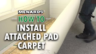 How To Install Attached Pad Carpet  Menards [upl. by Meyeroff]