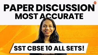 SST Paper Discussion  All Sets in Detail  CBSE Class 10 SST 2023 Vedantu910 [upl. by Gabriel]