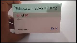 Eritel 20 Tablet  Telmisartan Tablets  Eritel 20mg Tablet Uses Side effects Benefits Dosage Review [upl. by Quarta]