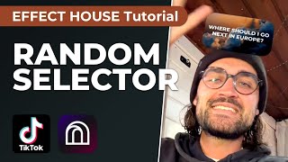 Random Selector Filter  Effect House Tutorial  Create your own TikTok AR Filter [upl. by Felicio]