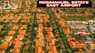 Regimanuel Gray Estate East Airport City 4K Drone Shot Tour of Ghanas Oldest Real estate in Accra [upl. by Eciened]