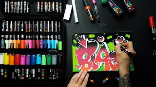 GRAFFITI ● Blaze x POSCA ● Canvas painting [upl. by Gilbye526]