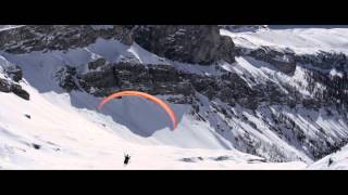 Paraglider at Plaine Morte meteosuisse weather station Crans Montana [upl. by Filide]