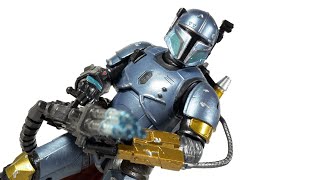 Mandalorian Paz Vizsla Carbonized Star Wars Black Series Hasbro Action Figure Review [upl. by Aisatal]