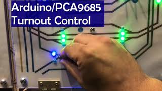 Model Train Turnout Control using Arduino and PCA9685 [upl. by Nonnarb]