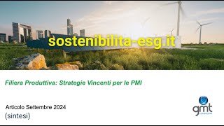 Sostenibilità nella Filiera Produttiva Strategie Vincenti per le PMI [upl. by Yeoz]