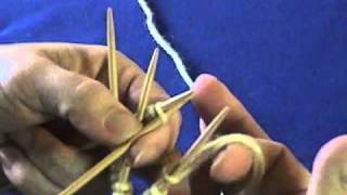 How to work on double pointed needles [upl. by Acirtal]