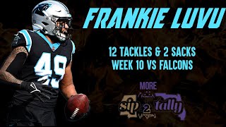 Frankie Luvu Is all over the Falcons in Week 10 [upl. by Llenhoj]