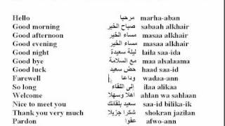 Greetings thanks and compliments in Arabic [upl. by Eekaz]