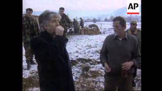 BOSNIA SERB LEADER KARADZIC VISITS CHRISTIAN ORTHODOX FAMILIES [upl. by Midan]