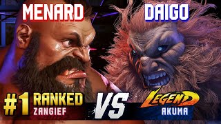 SF6 ▰ MENARD 1 Ranked Zangief vs DAIGO Akuma ▰ High Level Gameplay [upl. by Ttezzil]