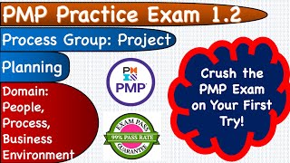 PMP Practice Exam 12 Process Group Project Planning Domain All [upl. by Jarlathus]