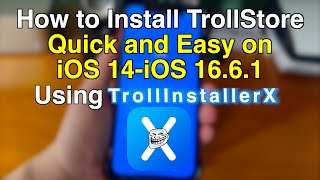 How to Install TrollStore 2 QUICK AND EASY On iOS 140iOS 1661 with TrollInstallerX [upl. by Anilef428]