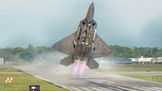 200 Million US F22 Raptor Takes Off Vertically With Full Afterburner [upl. by Adian848]