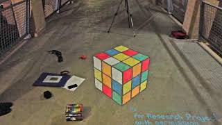 3D Rubiks Cube Chalk Drawing [upl. by Adair851]