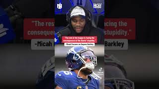 Micah Parsons on Saquon Barkley micahparsons nfl podcast saquonbarkley eagles giants [upl. by Notgnimer]