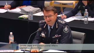 Senator questions AFP chief about the deployment of LRAD during protests in Canberra [upl. by Ahseniuq]