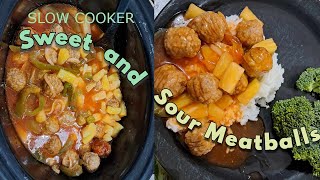 Sweet and Sour Meatballs in the crockpot [upl. by Dannye]