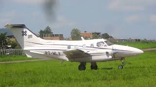 Pouso e decolagem do famoso turbohelice brasileiro Embraer Xingu ll no Aeroporto de Muriaé [upl. by Leziar]