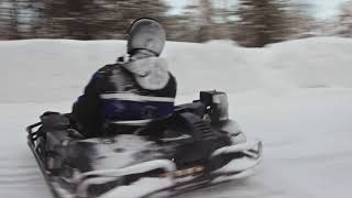 Ice Karting – Aurora Village Ivalo Lapland Finland [upl. by Kinemod]