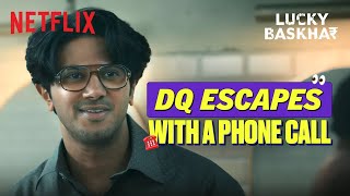 Dulquer SMARTLY Distracts His Boss With A Phonecall 🤯  Lucky Baskhar  Netflix India [upl. by Felicio]