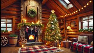 Cozy Christmas Cabin  Fireplace Ambience for a Warm Holiday Atmosphere [upl. by Georgianna]