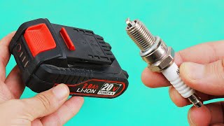 This Man is a Genius Insert the Spark Plug into the Battery  Genius Spark Plug Transformation Idea [upl. by Inna326]