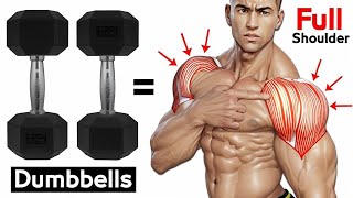 SHOULDER WORKOUT WITH DUMBBELLS AT HOME AND GYM [upl. by Harl]