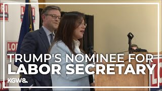 Oregons Rep Lori ChavezDeRemer tapped by Trump to be Labor Secretary [upl. by Aerdnna]