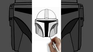 How to Draw Mandalorian starwars shorts utoocandraw mandalorian mandalorianhelmet [upl. by Wesa]