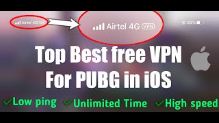 Top Best free VPNs for iOS  Low ping VPN for PUBG in iPhone iPad  Best free VPN [upl. by Julius]