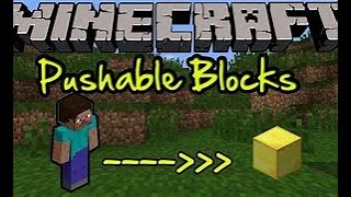 Making Pushable Blocks In Minecraft [upl. by Yllom713]