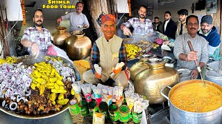 Best Street Food In Shimla  Shimla Food Tour  Best Nashta Himachal Dhaba Food  Indian Street Food [upl. by Helbonna131]