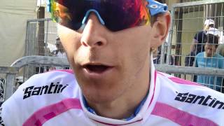 Peter Stetina discusses GarminBarracuda taking two jerseys at the Giro [upl. by Scherle]