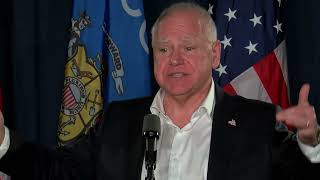 WATCH Gov Tim Walz campaigns in La Crosse [upl. by Christos]