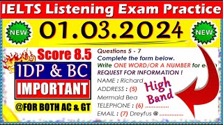 IELTS LISTENING PRACTICE TEST 2024 WITH ANSWERS  01032024 [upl. by Ylagam]