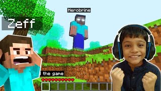 SAVING MY BROTHER FROM HEROBRINE IN MINECRAFT [upl. by Engelbert]