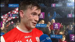 MAN OF THE MATCH NIALL OCALLAGHAN AFTER CUALA V NAAS  2024 LEINSTER CLUB FOOTBALL CHAMPIONSHIP [upl. by Renzo]